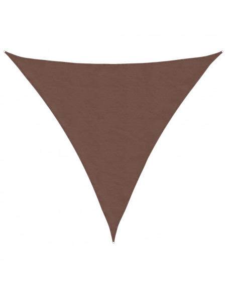 Parasole a Vela Oxford Triangolare 4,5x4,5x4,5 m Marrone
