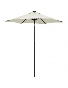 Ombrellone con LED Sabbia 200x211 cm in Alluminio 2