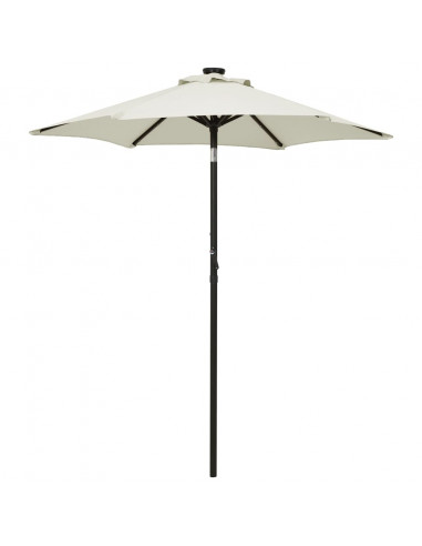 Ombrellone con LED Sabbia 200x211 cm in Alluminio