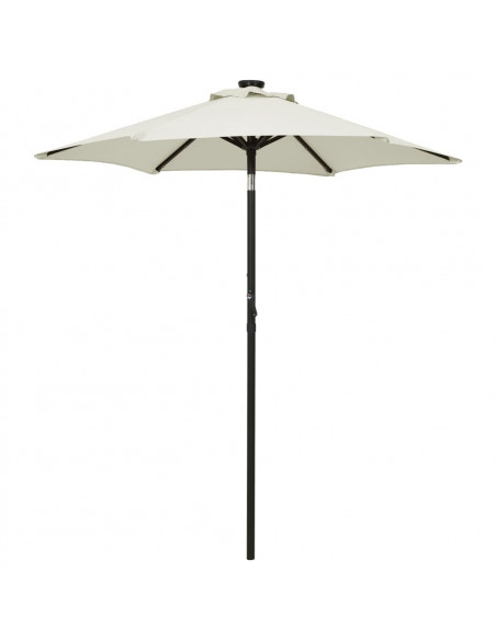 Ombrellone con LED Sabbia 200x211 cm in Alluminio