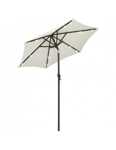 Ombrellone con LED Sabbia 200x211 cm in Alluminio