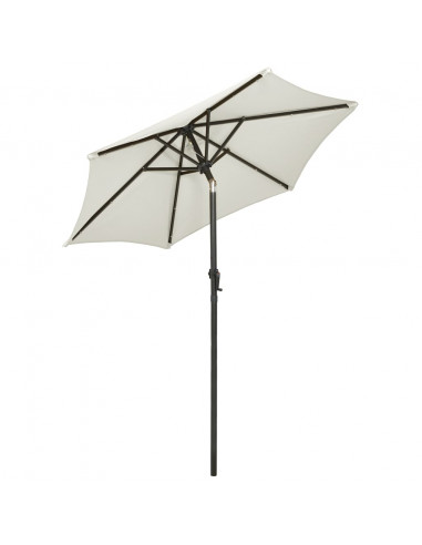 Ombrellone con LED Sabbia 200x211 cm in Alluminio