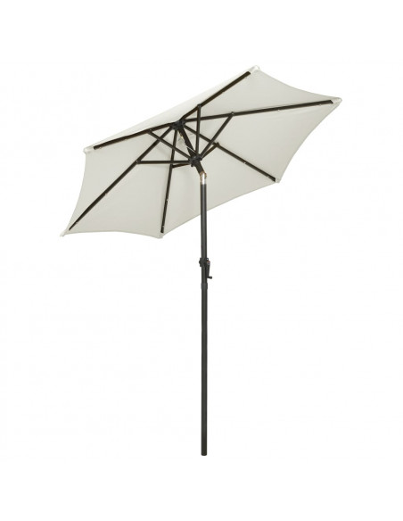 Ombrellone con LED Sabbia 200x211 cm in Alluminio