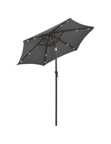 Ombrellone con LED Antracite 200x211 cm in Alluminio