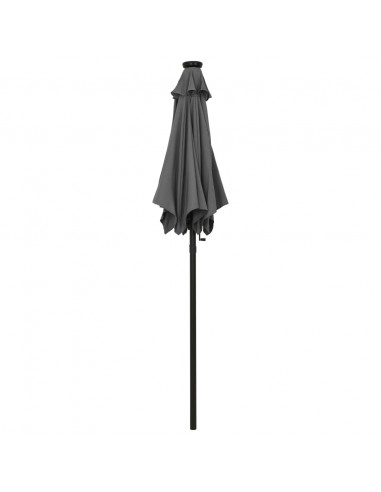 Ombrellone con LED Antracite 200x211 cm in Alluminio