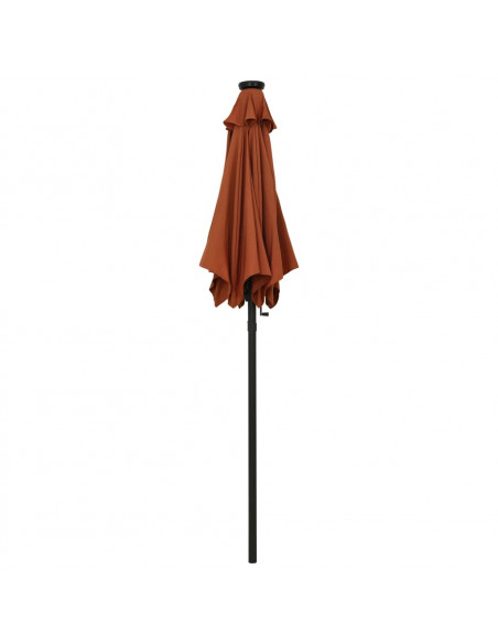 Ombrellone con LED Terracotta 200x211 cm in Alluminio