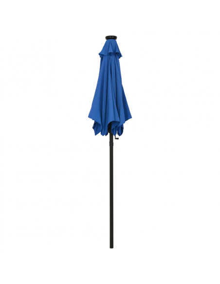 Ombrellone con LED Azzurro 200x211 cm in Alluminio