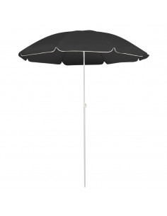 Ombrellone da Esterni con Palo in Acciaio 180 cm Antracite 2