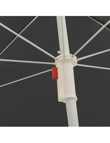 Ombrellone da Esterni con Palo in Acciaio 180 cm Antracite