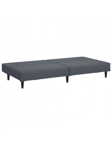 Set di Divani 2 pz Grigio Scuro in Velluto