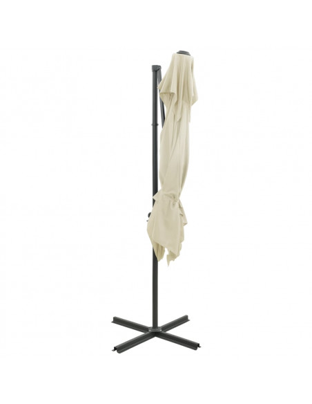 Ombrellone a Sbalzo con Doppia Copertura 250x250 cm Sabbia