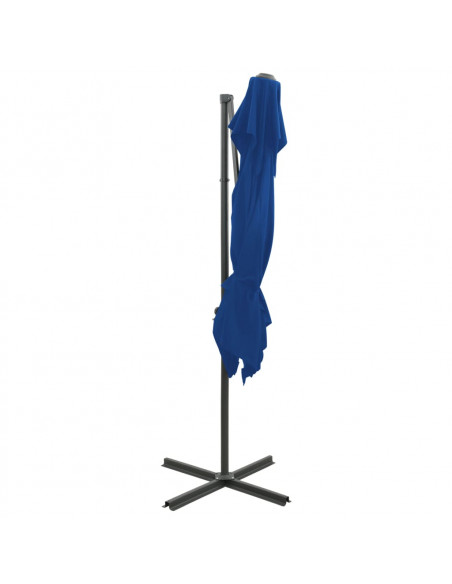 Ombrellone a Sbalzo con Doppia Copertura 250x250 cm Azzurro