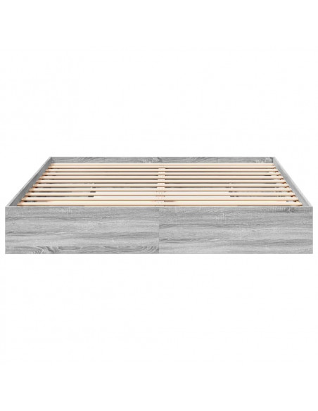 Giroletto Cassetti Grigio Sonoma 180x200 cm Legno Multistrato