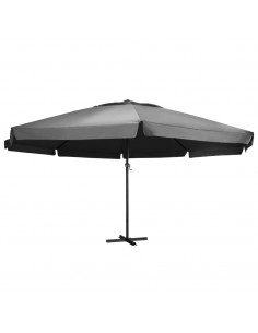 Ombrellone da Esterni con Palo in Alluminio 600 cm Antracite 2