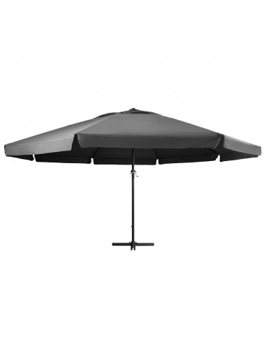 Ombrellone da Esterni con Palo in Alluminio 600 cm Antracite