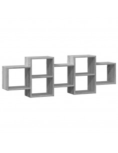 Mensola a Muro Grigio Sonoma 129x18x42 cm in Truciolato 2