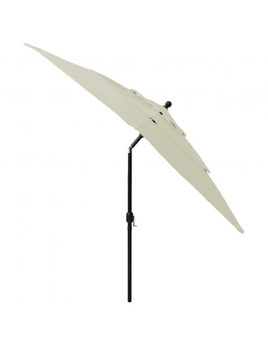 Ombrellone a 3 Livelli con Palo in Alluminio Sabbia 2,5x2,5 m