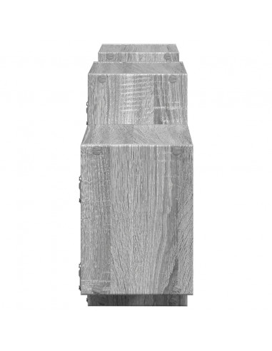 Mensola a Muro Grigio Sonoma 129x18x42 cm in Truciolato