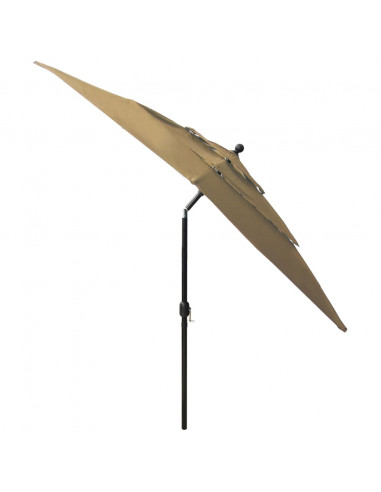 Ombrellone a 3 Livelli con Palo in Alluminio Talpa 2,5x2,5 m