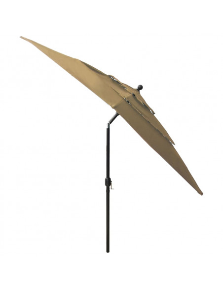 Ombrellone a 3 Livelli con Palo in Alluminio Talpa 2,5x2,5 m