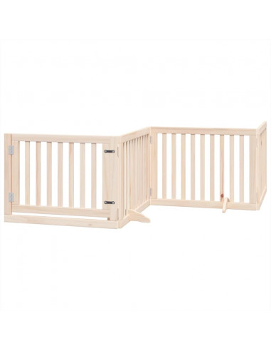 Cancello per Cani Porta Pieghevole 10 Pannelli 800 cm in Pioppo