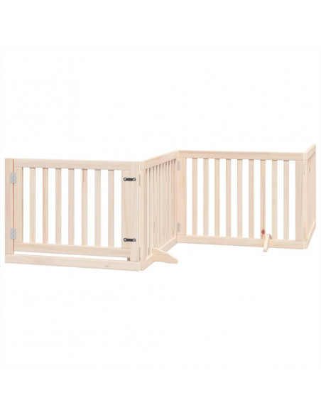 Cancello per Cani Porta Pieghevole 10 Pannelli 800 cm in Pioppo