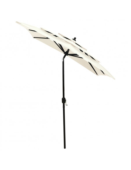 Ombrellone a 3 Livelli con Palo in Alluminio Sabbia 2x2 m Ombrellone a 3 Livelli con Palo in Alluminio Sabbia 2x2 m