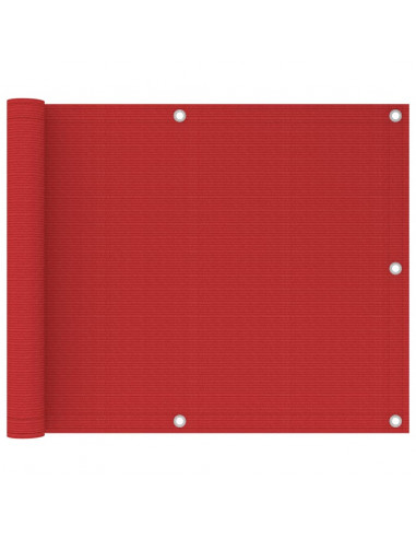 Paravento da Balcone Rosso 75x300 cm in HDPE