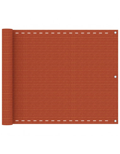 Paravento da Balcone Arancione 75x300 cm in HDPE