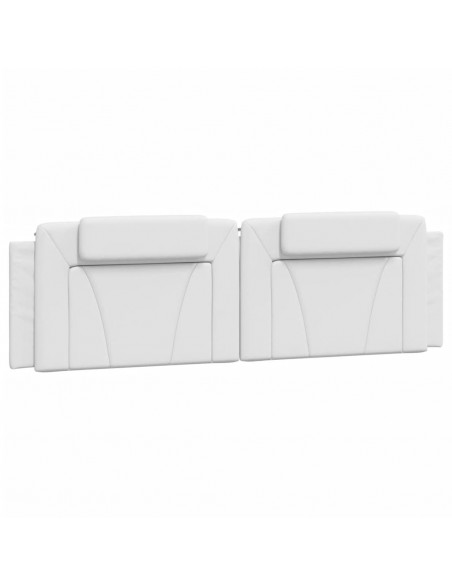 Giroletto con Testiera Bianco 180x200 cm in Similpelle