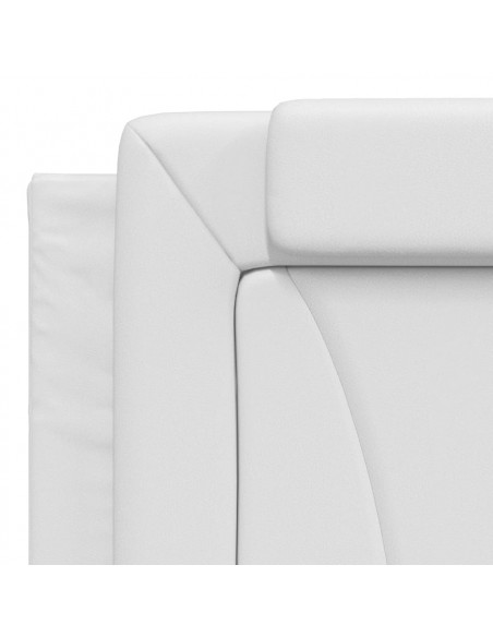 Giroletto con Testiera Bianco 180x200 cm in Similpelle