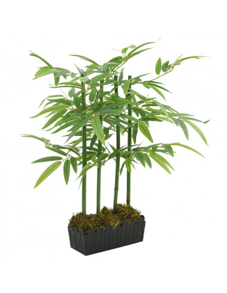 Albero Bambù Artificiale 240 Foglie 80 cm Verde