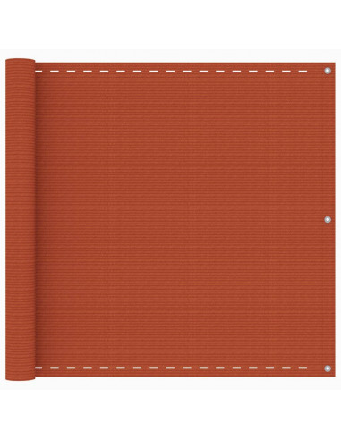 Paravento da Balcone Arancione 90x400 cm in HDPE