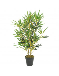 Albero Bambù Artificiale 368 Foglie 80 cm Verde 2