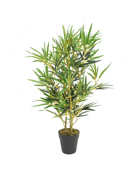 Albero Bambù Artificiale 368 Foglie 80 cm Verde