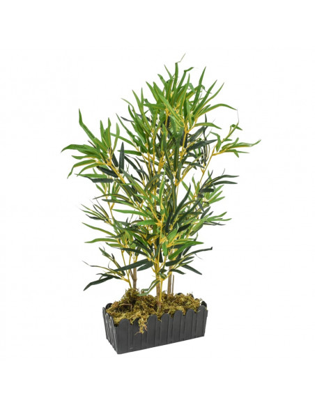 Albero Bambù Artificiale 368 Foglie 80 cm Verde