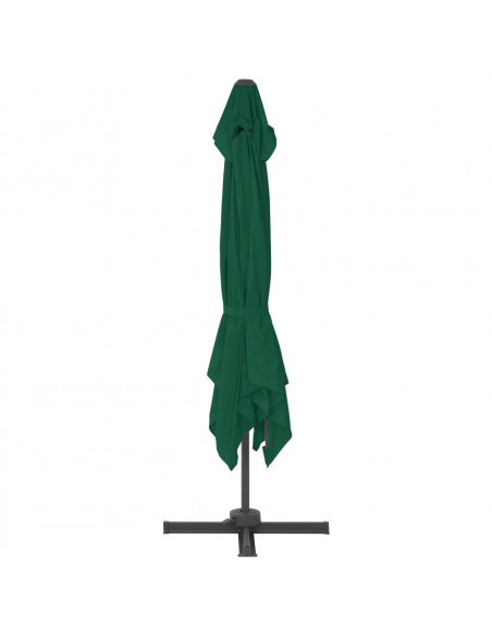 Ombrellone a Sbalzo con Palo Alluminio Verde 300x300 cm