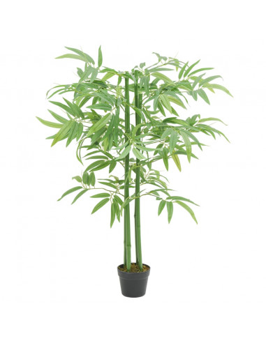 Albero Bambù Artificiale 384 Foglie 120 cm Verde