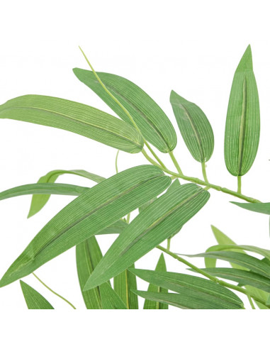 Albero Bambù Artificiale 384 Foglie 120 cm Verde