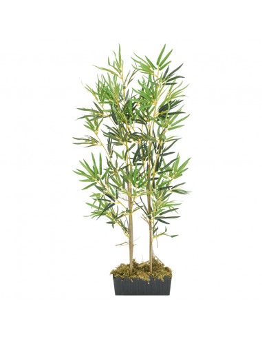 Albero Bambù Artificiale 552 Foglie 120 cm Verde