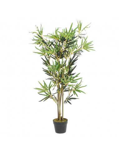Albero Bambù Artificiale 552 Foglie 120 cm Verde