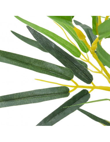 Albero Bambù Artificiale 552 Foglie 120 cm Verde