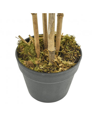 Albero Bambù Artificiale 552 Foglie 120 cm Verde