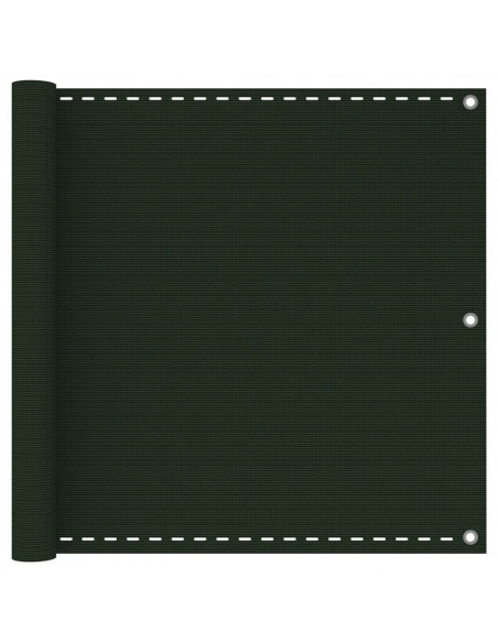 Schermo Frangivista per Balcone Verde Scuro 90x500 cm in HDPE