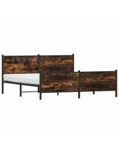 Giroletto senza Materaso in Metallo Rovere Fumo 180x200 cm 2