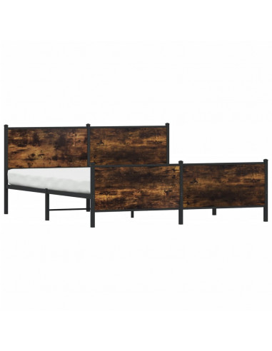 Giroletto senza Materaso in Metallo Rovere Fumo 180x200 cm