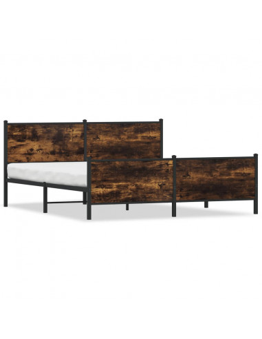 Giroletto senza Materaso in Metallo Rovere Fumo 180x200 cm