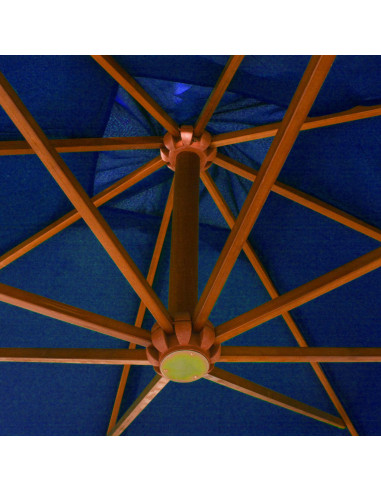 Ombrellone a Sbalzo Azzurro 3x3 m Palo in Abete Massello