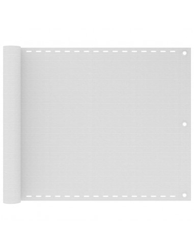 Schermo Frangivista per Balcone Bianco 75x500 cm in HDPE
