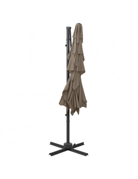 Ombrellone a 4 Livelli con Palo in Alluminio Talpa 250x250 cm